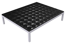 Aluminum Grow Bench with Drainage Deck - 60"W x 48"L x 13-1/4"H