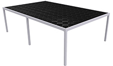 Aluminum Grow Table with Inset Deck - 62"W x 98"L x 30"H