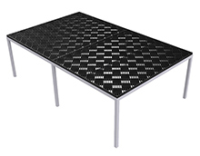 Aluminum Grow Table with Top Mounted Deck - 60"W x 96"L x 30"H