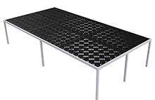 Aluminum Grow Table with Inset Deck - 74"W x 146"L x 30"H