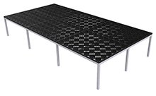 Aluminum Grow Table with Top Mounted Deck - 72"W x 144"L x 30"H