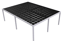 Aluminum Grow Table with Inset Deck - 74"W x 98"L x 30"H