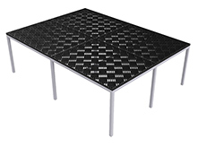 Aluminum Grow Table with Top Mounted Deck - 72"W x 96"L x 30"H