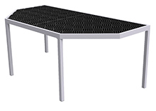 Aluminum Grow Table End Cap - for Two 38" Tables with Inset Deck, 38"W x 76"L x 30"H