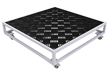 Mobile Grow Bench with Drainage Deck - 4'W x 4'L x 13"H