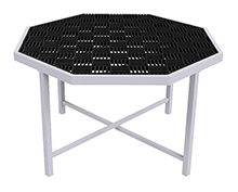 Octagonal Water Table for Indoor Growing - Inset Deck, 50"W x 50"D x 30"H