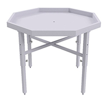 Octagonal Water Table for Indoor Growing - 36"W x 36"D, 22", 26" and 30" Adjustable Height