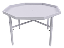 Octagonal Water Table for Indoor Growing - 48"W x 48"D, 22", 26" and 30" Adjustable Height