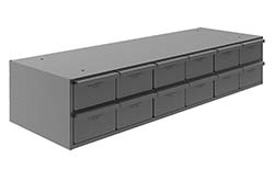 Modular Cabinet - 33-13/16"W x 12-5/16"D x 7-3/8"H, 12 Steel Drawers
