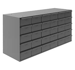 Modular Cabinet - 33-13/16"W x 12-5/16"D x 17-13/16"H, 30 Steel Drawers