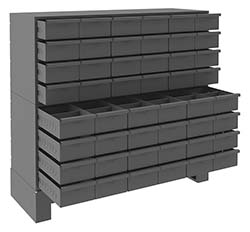 Modular Cabinet - 34"W x 12-1/4"D x 33-3/4"H, 48 Steel Drawers