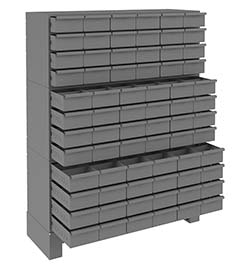 Modular Cabinet - 34"W x 12-1/4"D x 48"H, 72 Steel Drawers