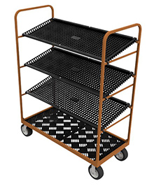 Mobile Growers Cart with Drainage Deck - 59"W x 27"D x 76-3/8"H