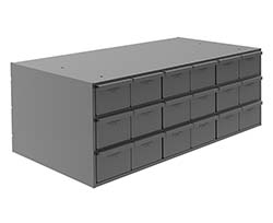 Modular Cabinet - 33-13/16"W x 17-3/4"D x 12-13/16"H, 18 Steel Drawers