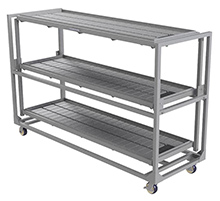 Mobile Flood Table for Growers - 3 Tier, 8'W x 3'L x 5'H