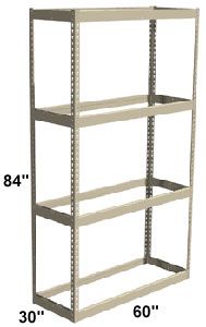 Long Span Shelving, 60" x 30" x 84" No Decking, 800 Lbs. Cap., Starter