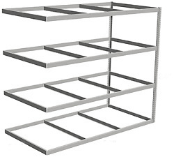 Long Span Shelving, 96" x 30" x 84" No Decking, 1000 Lbs. Cap., Adder