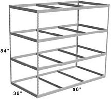 Long Span Shelving, 96" x 36" x 84" No Decking, 1000 Lbs. Cap., Starter