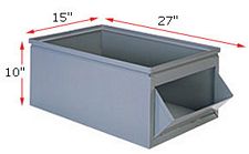 800 Series Steel Hopper Box, 27" x 15" x 10"