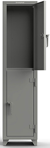 Extra Heavy Duty Locker, 2 Compartment, 18"W x 18"D x 75"H