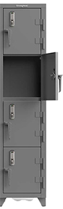 Extra Heavy Duty Locker, Keyless Entry, 4 Compartment, 18"W x 18"D x 75"H