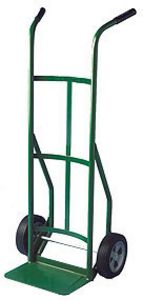 Steel Hand Truck with double-grip handle, semi-pneumatic wheels