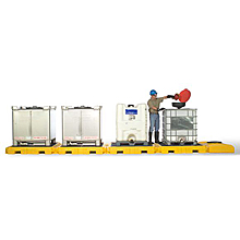 Modular IBC Spill Pallet - 4-Tank, Indoor Model