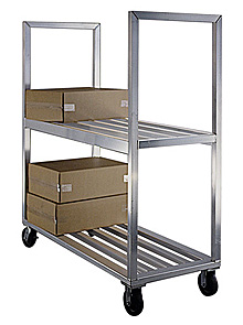 Aluminum Shelf Truck - 2 Aluminum Shelf, 27"W x 71"H x 63"L