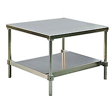 Aluminum Equipment Stand w/ Undershelf - 30"D x 24"H x 60"L