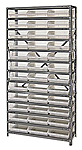 Shelf Bin Unit w/ 36 Economy Clear View Bins - 12" x 36" x 75"