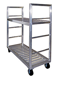 Aluminum Utility Truck - 2 Aluminum Shelf, 24"W x 70"H x 58"L