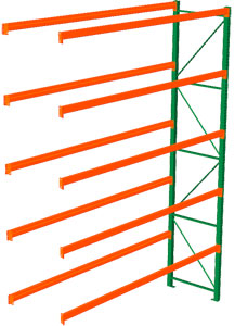 Pallet Rack Adder - 144w x 36d x 192h, 5 Beam Levels - 8020 Cap. Beams