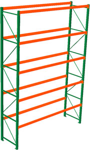 Pallet Rack Starter - 144w x 42d x 216h, 5 Beam Levels - 8020 Cap. Beams