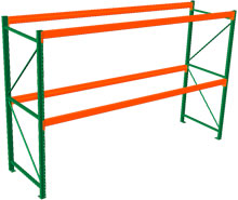 Pallet Rack Starter - 144w x 36d x 96h, 2 Beam Levels - 8020 Cap. Beams