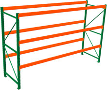 Pallet Rack Starter - 144w x 42d x 96h, 3 Beam Levels - 8020 Cap. Beams