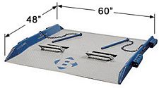 Model T steel dockboard 60" w x 48" d - 15,000 lb. capacity