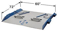 Model T steel dockboard 60" w x 72" d - 15,000 lb. capacity