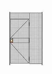 1-Wall Welded Wire Partition - 5'6"W x 8'5-1/4"H - 3' Hinged Gate