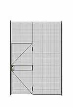1-Wall Welded Wire Partition - 7'6"W x 10'5-1/4"H - 3' Hinged Gate