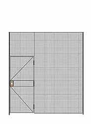 1-Wall Welded Wire Partition - 9'6"W x 10'5-1/4"H - 3' Hinged Gate