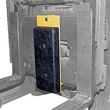 Fork Truck Carriage Bumper - 8"W x 18"H