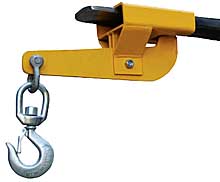 Single Fork Hoisting Hook - Auto Tension Swivel, 4,000 lb. Capacity