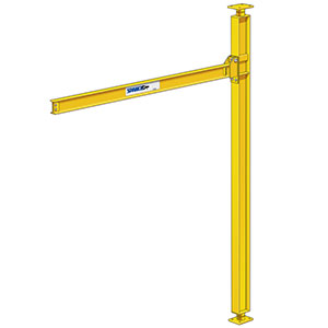 Drop Cantilever Mast Jib Crane - 2 Ton Cap., 18' Span, 10' Ht.