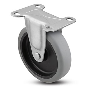 Rigid Caster - 4" x 0.94" TPR Wheel, 125 lb. Cap.