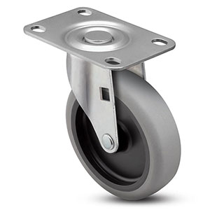 Swivel Caster - 4" x 0.94" TPR Wheel, 125 lb. Cap.