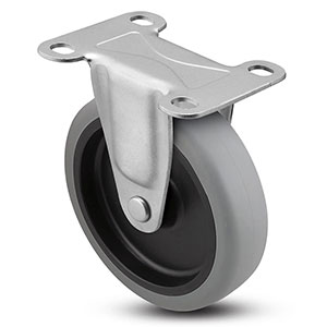 Rigid Caster - 5" x 0.94" TPR Wheel, 130 lb. Cap.