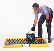 Spill Containment Tray - With Grate, Yellow