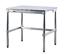 Stainless Steel Topped Table - 30"D x 34"H x 36"L
