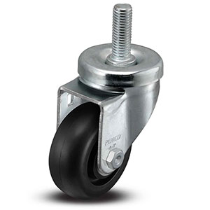 Swivel Stem Caster - 3" x 1.25" Polypropylene Wheel, 270 lb. Cap.