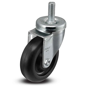 Swivel Stem Caster - 4" x 1.25" Polypropylene Wheel, 300 lb. Cap.